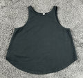 Lululemon Essential High Neck Swing Tank Top Black Cotton Stretch Athletic Sz 4