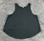 Lululemon Essential High Neck Swing Tank Top Black Cotton Stretch Athletic Sz 4