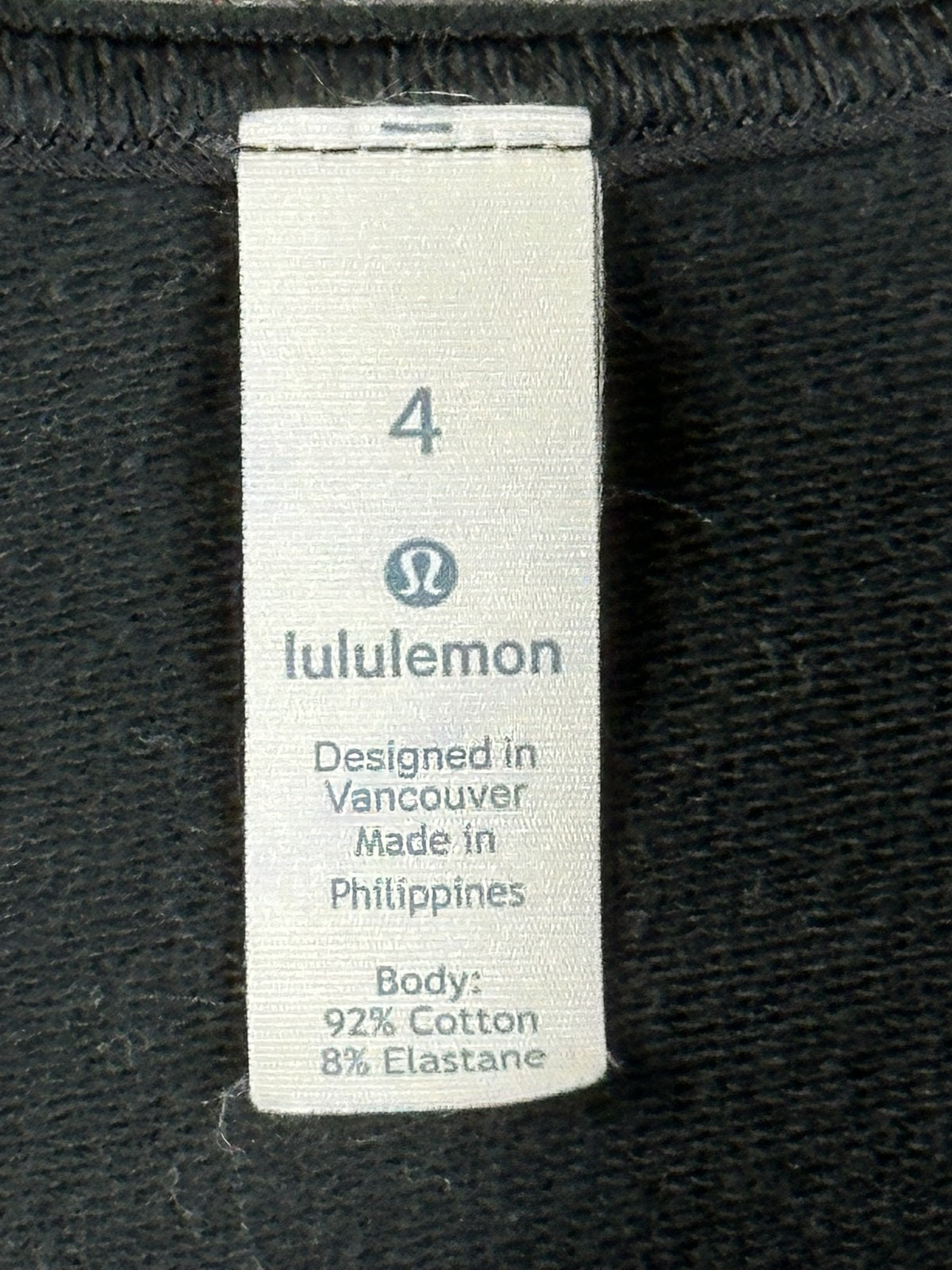 Lululemon Essential High Neck Swing Tank Top Black Cotton Stretch Athletic Sz 4