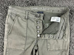 American Eagle  Sateen X Jegging Pants Size 8 Long Olive Green Super Stretch