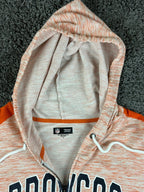Denver Broncos NFL Team Apparel Womens XL Orange Heather Full Zip Hoodie