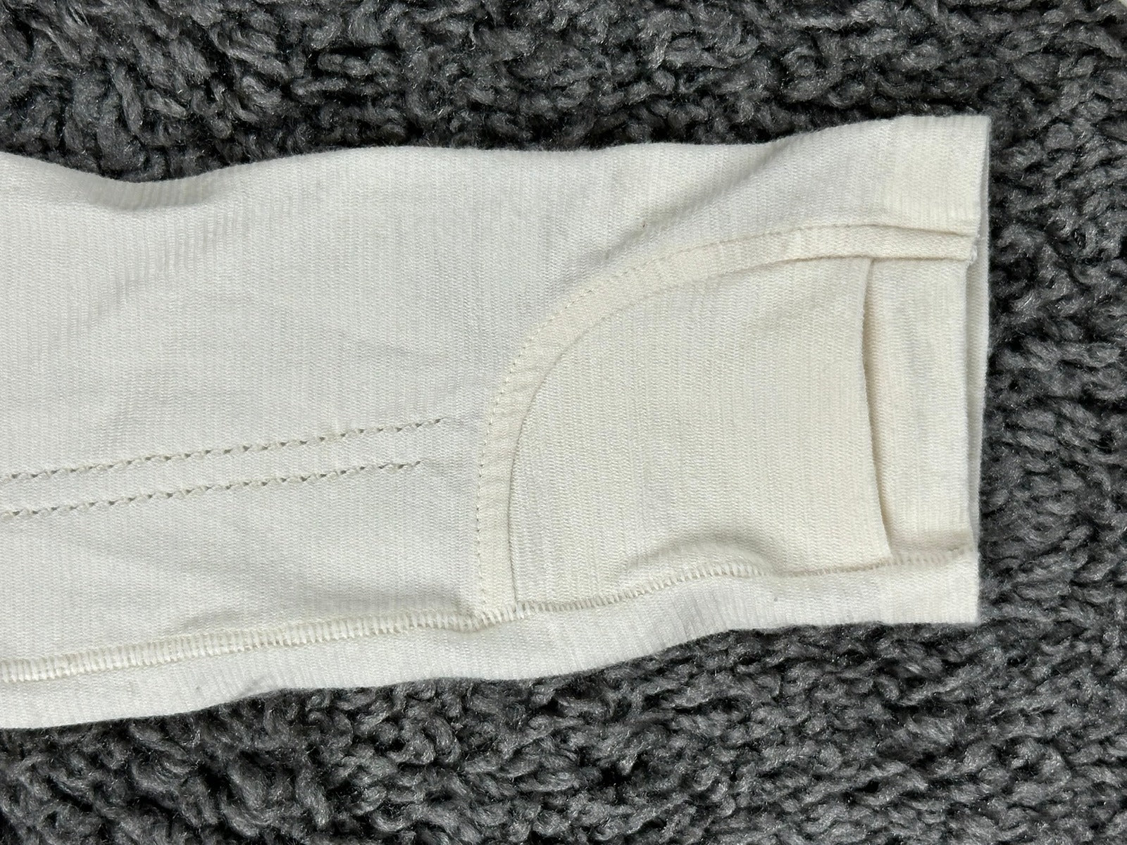 Athleta Merino Wool Blend Turtleneck Base Layer Womens S Cream Thumbholes