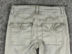 American Eagle  Sateen X Jegging Pants Size 8 Long Olive Green Super Stretch