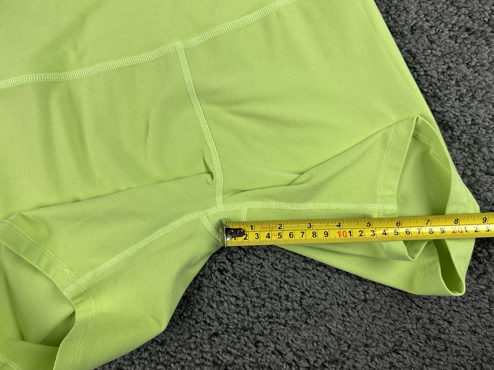 Beyond Yoga Spacedye At Your Leisure Crossover Biker Shorts Lime Green Medium M