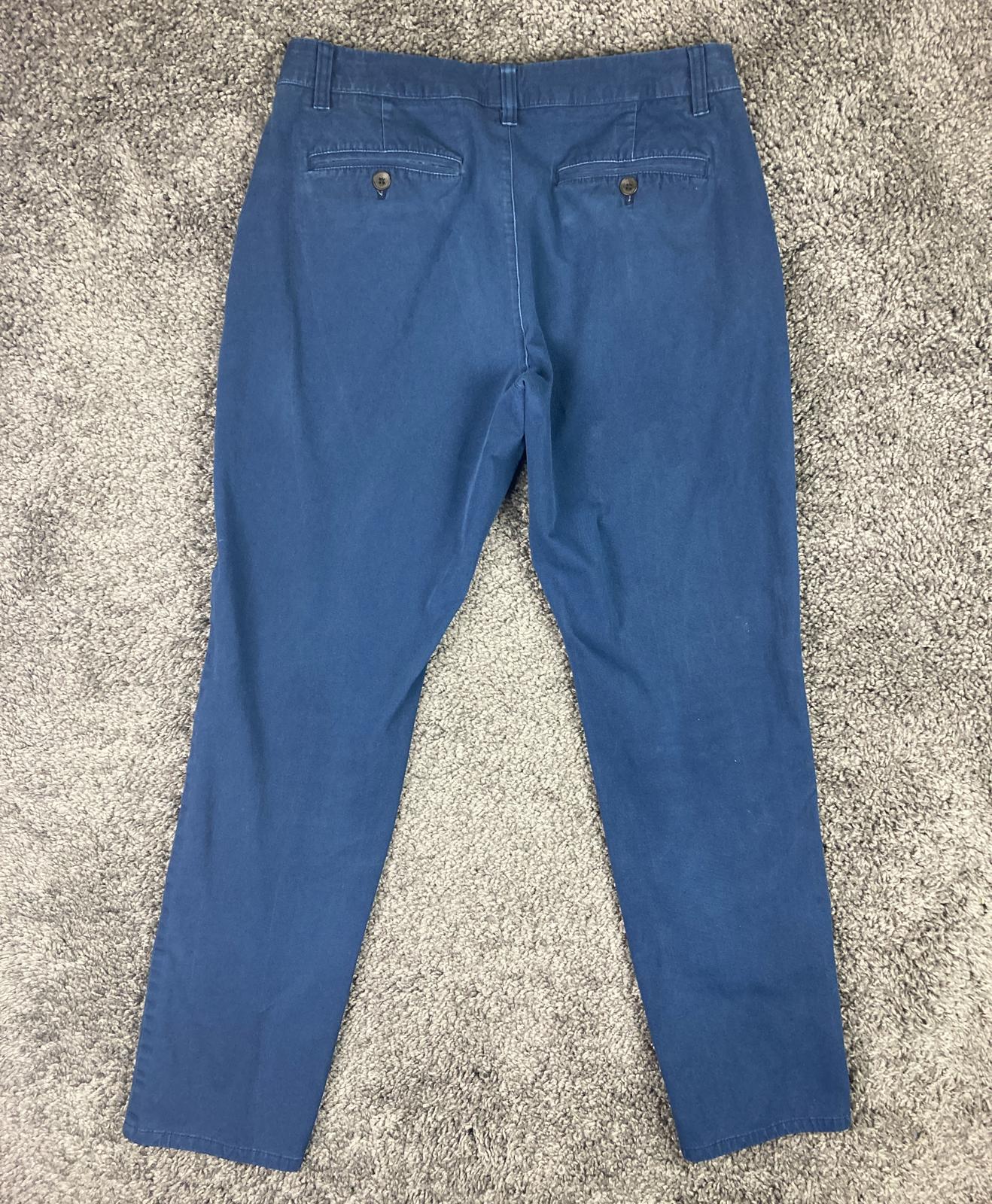 Bonobos Slim Fit Stretch Chino Pants Blue Men's Size 32x32 Zip Pocket