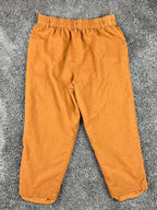 American Eagle Linen Blend Lined Pants Womens Rust Orange Elastic Waist Sz L