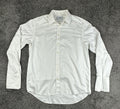 Charles Tyrwhitt Mens White Herringbone Non Iron French Cuff Dress Shirt 17/37