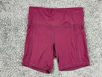 Athleta Womens M Cranberry Red Salutation Stash Pocket II 7" Short Powervita