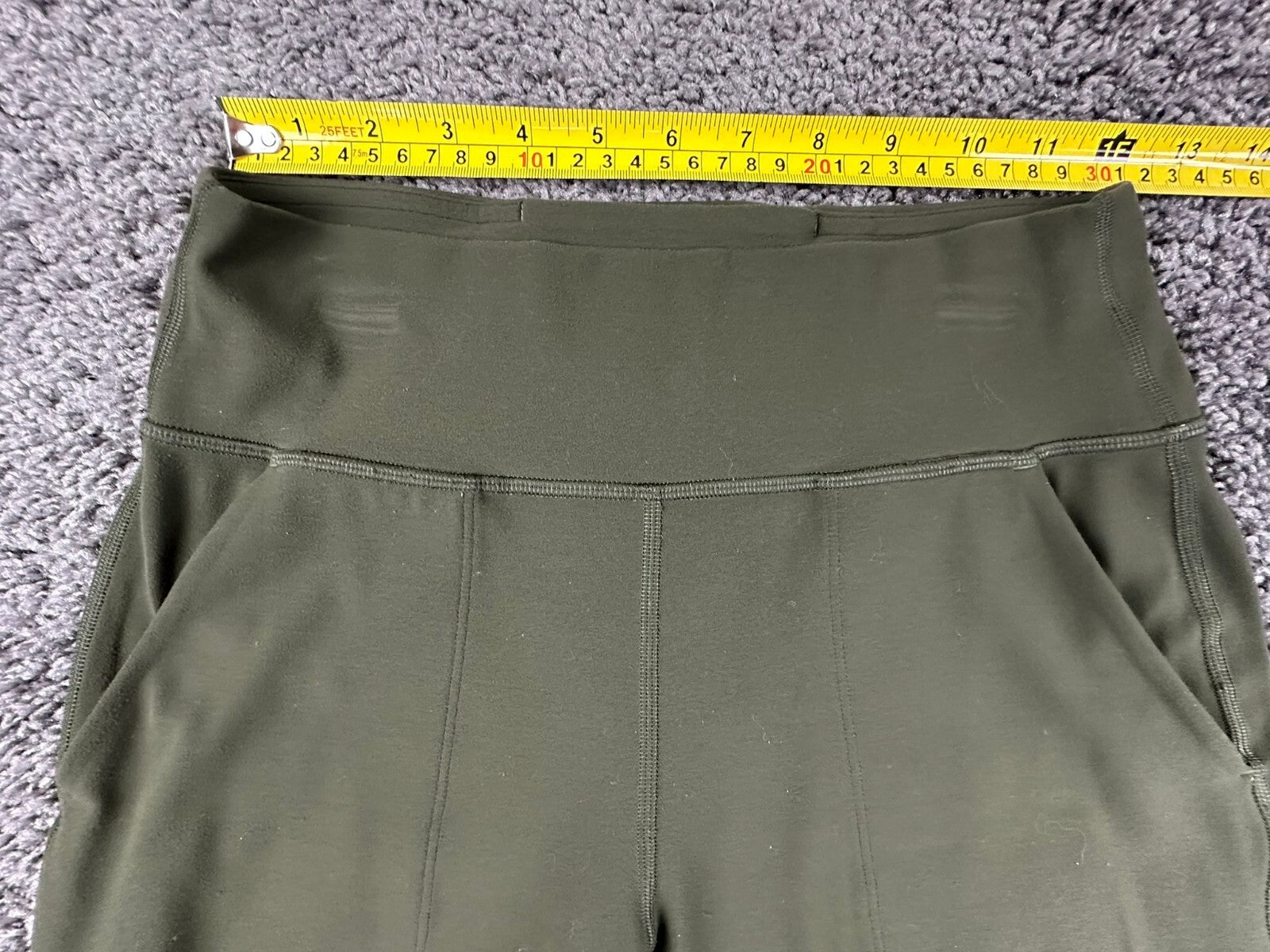 Lululemon Womens Align High Rise Jogger 28" Inseam Dark Olive Green Yoga Size 6