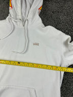 Vans x Thrasher Mens Hoodie White Flame Logo Pullover Skateboarding Sz Medium