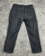 NYDJ Womens 8P Black Stretch Marilyn Straight Crop Ankle Jeans