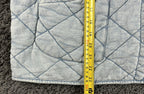 Z Supply Maya Quilted Jacket Womens Washed Indigo Blue Snap Front Shacket Sz L