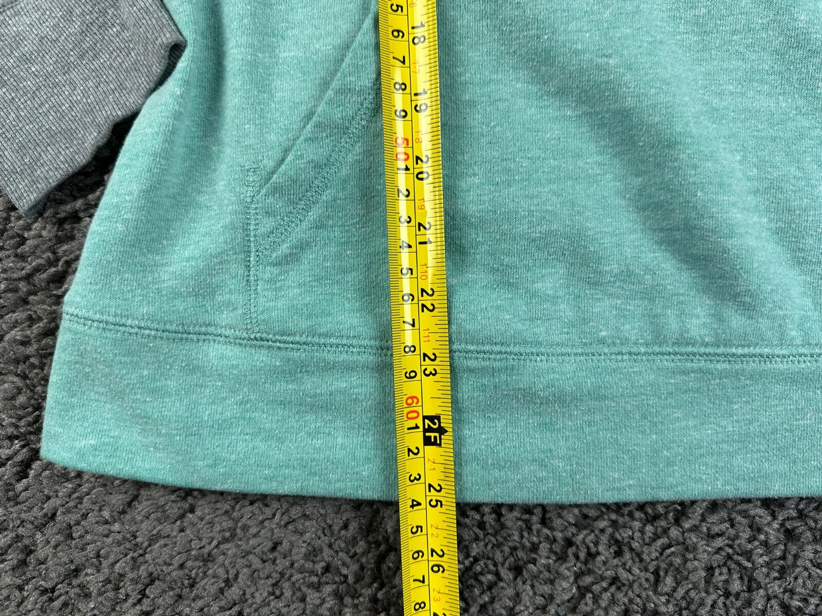 Billabong Womens Hoodie Teal Gray Colorblock Raglan Pullover Sweatshirt Sz Small