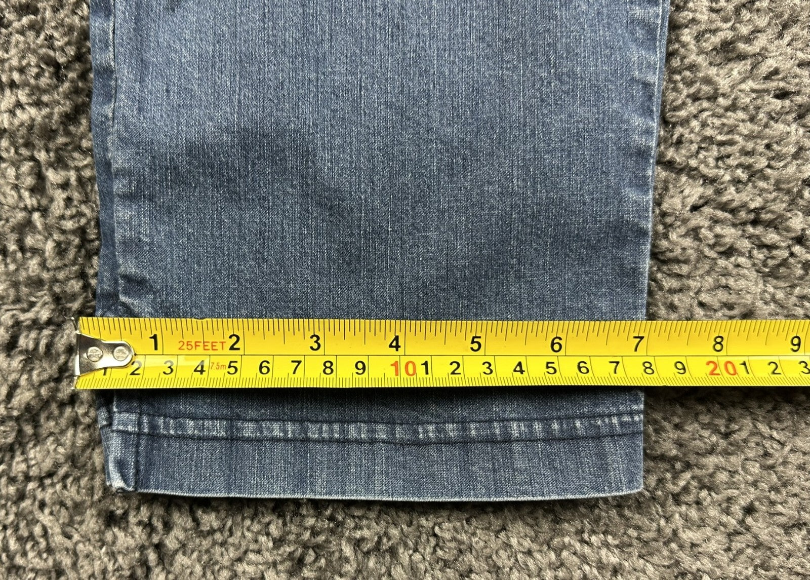 Eileen Fisher Womens Medium Stretch Denim Straight Leg Pants Side Zip