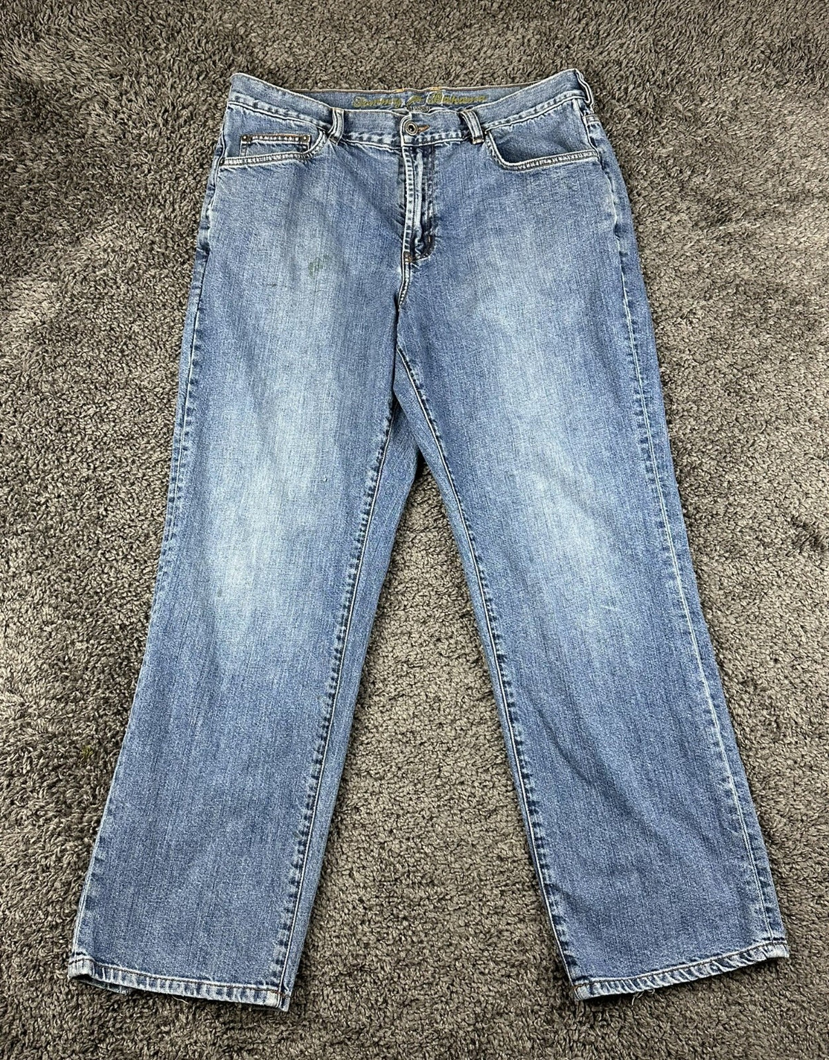 Tommy Bahama Mens 36x30 Medium Wash Classic Fit Straight Leg Denim Jeans