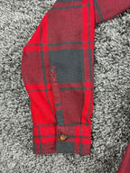 Field & Stream Womens SM Plaid Flannel Shirt Red Black Cotton Blend Button Up