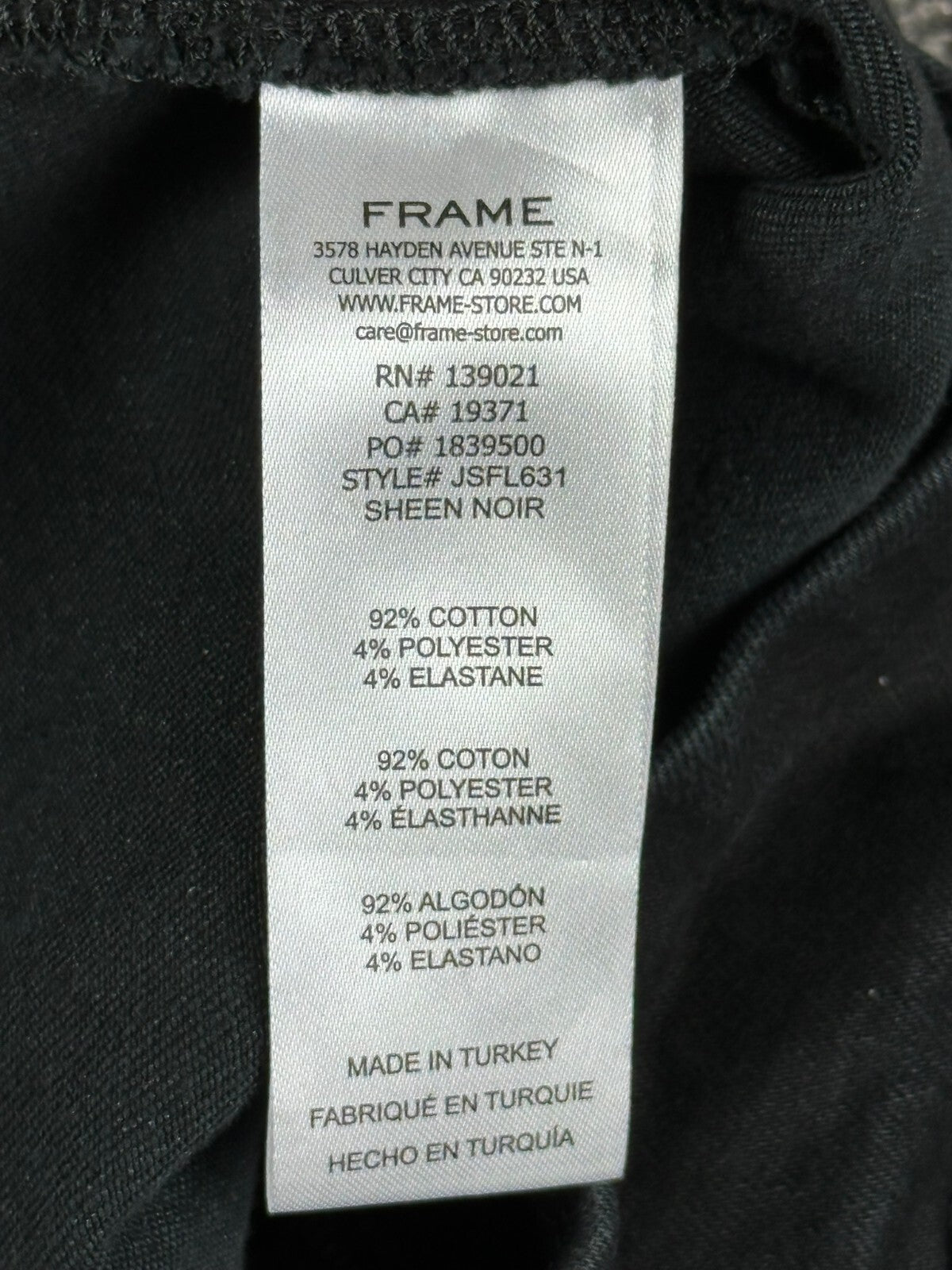 FRAME The Jetset Flare Womens Black High Rise Pull On Stretch Jeans  Size 1