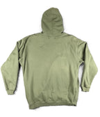 J. Peterman Mens XL Olive Green Full Zip Sherpa Lined Hood Sweatshirt Hoodie