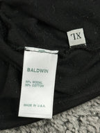 Baldwin Mens XL Black Modal Cotton Short Sleeve Pocket T-Shirt USA