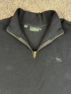 Rodd & Gunn Mens 2XL Black 100% Australian Cotton 1/4 Zip Pullover Sweater