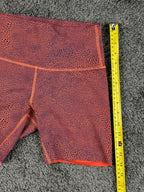 Lululemon Womens 6 Orange Crackle Fast and Free High-Rise Shorts