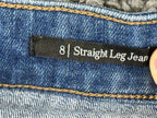 Talbots Straight Leg Jeans Womens Blue Stretch Denim Medium Wash Classic Pants 8