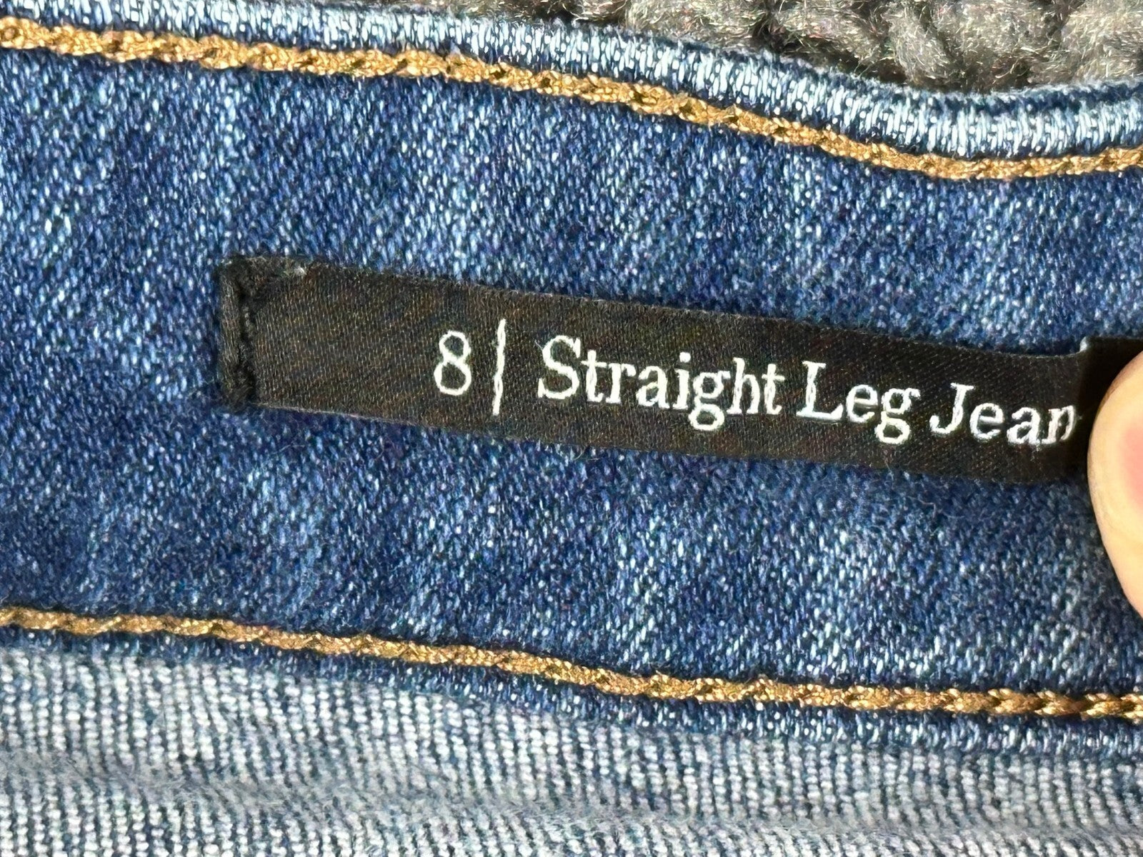 Talbots Straight Leg Jeans Womens Blue Stretch Denim Medium Wash Classic Pants 8