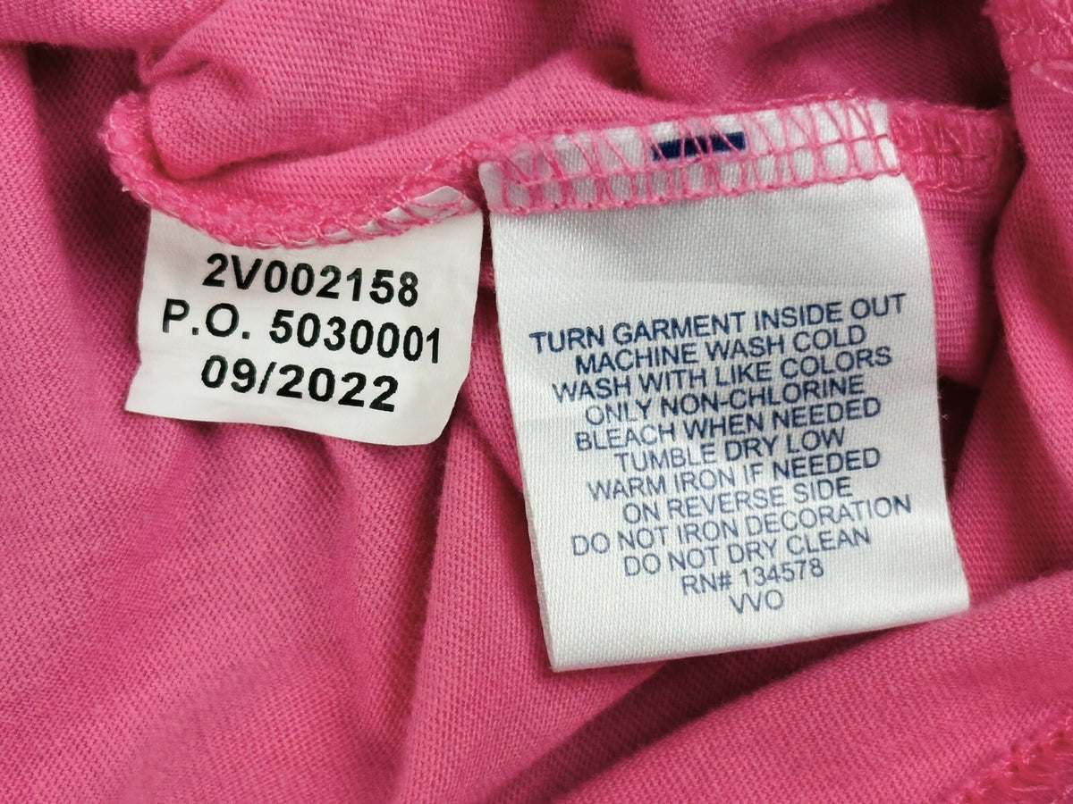 Vineyard Vines Womens S Pink Lacrosse Graphic Long Sleeve Pocket T-Shirt
