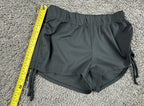 Five Dancewear Black Side Cinch Shorts Adult Athletic Dance Activewear Size S