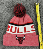 Chicago Bulls NBA Cuffed Knit Beanie Pom Knit Hat Red Ultra Game OSFM One Size