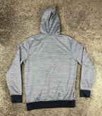 Prana Mens L Blue Striped Gatten Hoodie Waffle Thermal Long Sleeve Shirt