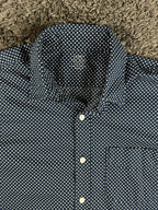 J.Crew Lightweight Chambray Men's S Navy Blue Dotted Long Sleeve Button-Up Shirt