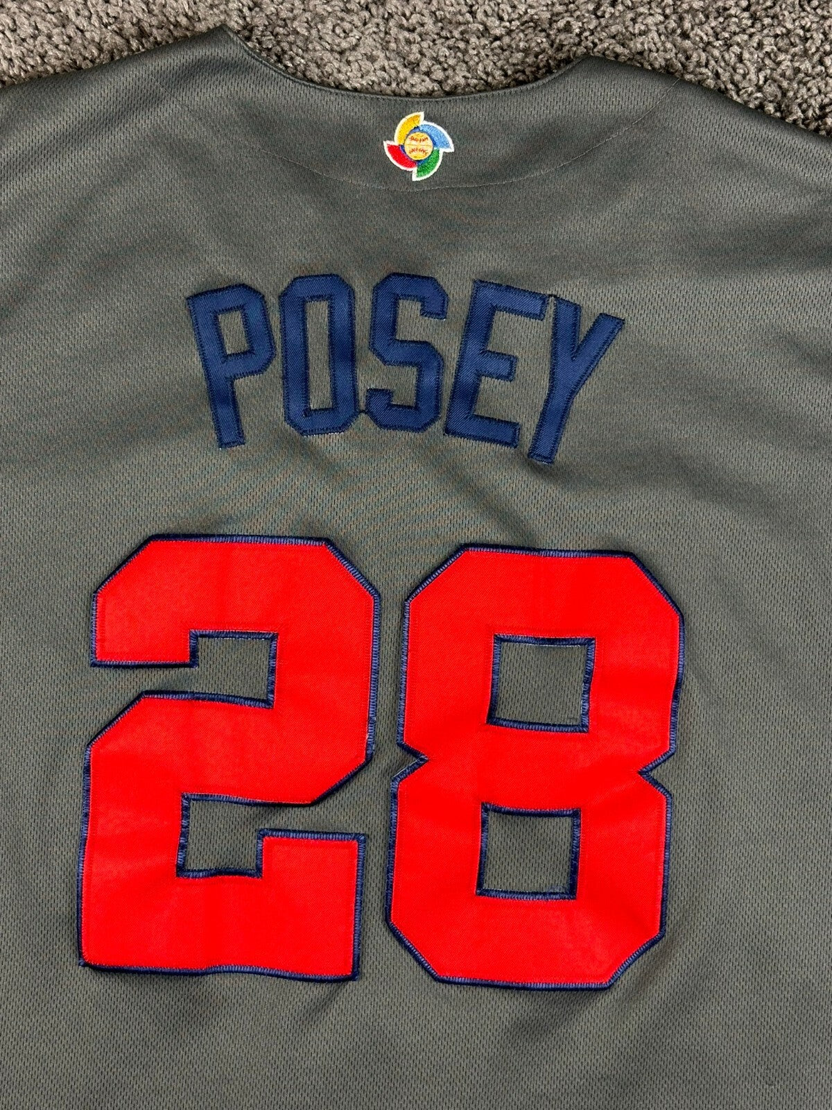 Majestic Buster Posey Team USA 2017 World Baseball Classic Jersey Gray Size 48