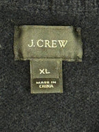 J.Crew Mens XL Navy Blue 100% Lambswool 1/4 Zip Mock Neck Sweater