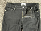 PAIGE Verdugo Ankle Jeans Womens 28 Black Distressed Ripped Knee Skinny Twilight