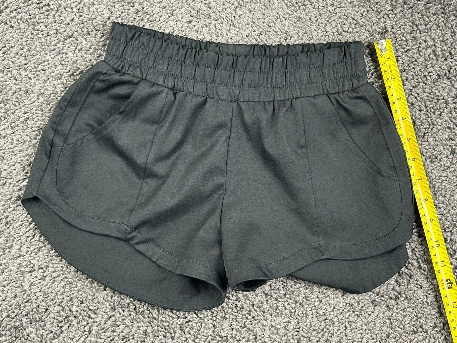 Five Dancewear Shorts Black High Waist Pockets Athletic Dance Workout Sz XS