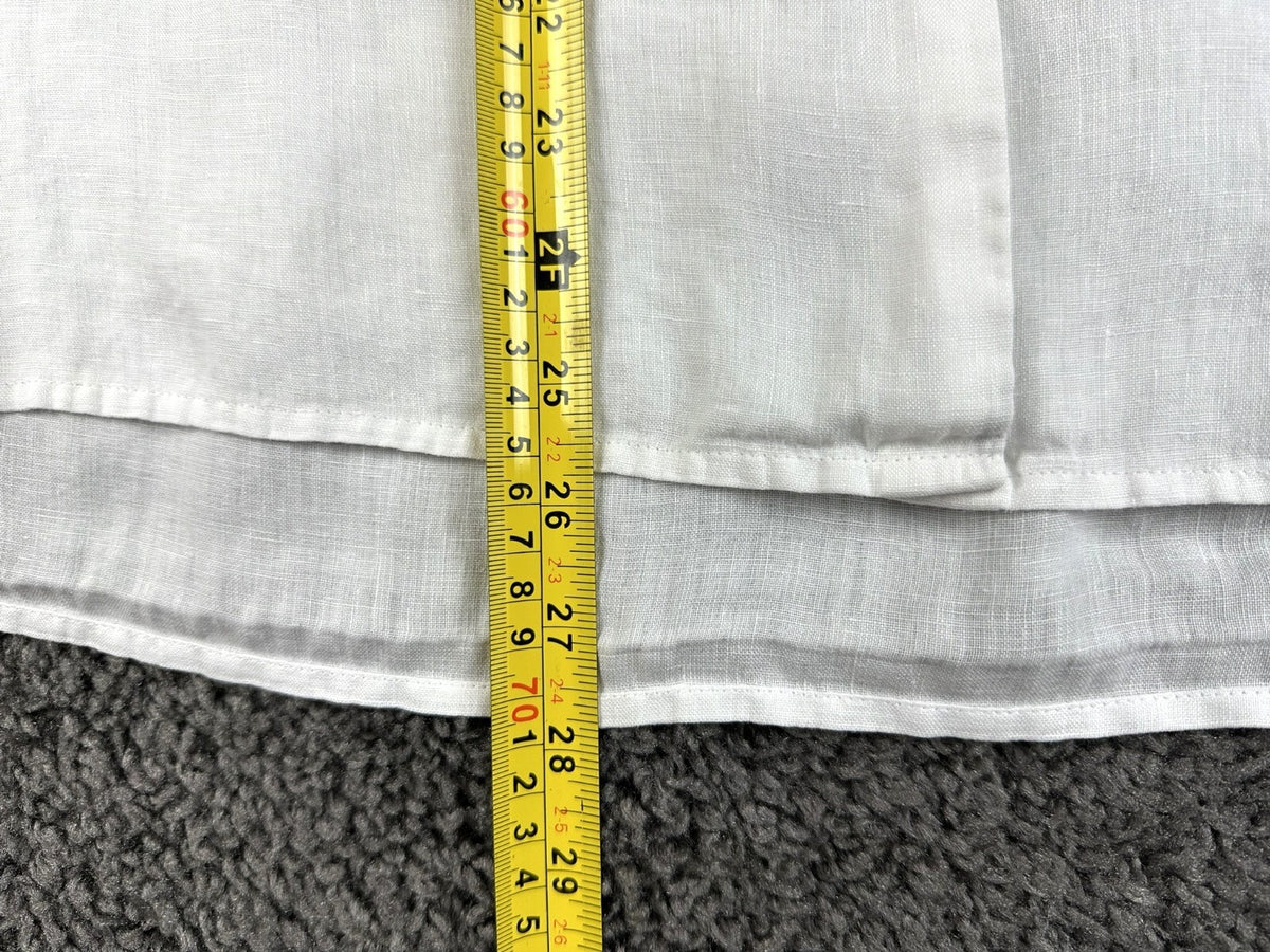 J. Jill Womens White 100% Linen Long Sleeve Button Up Shirt Size S Love Linen