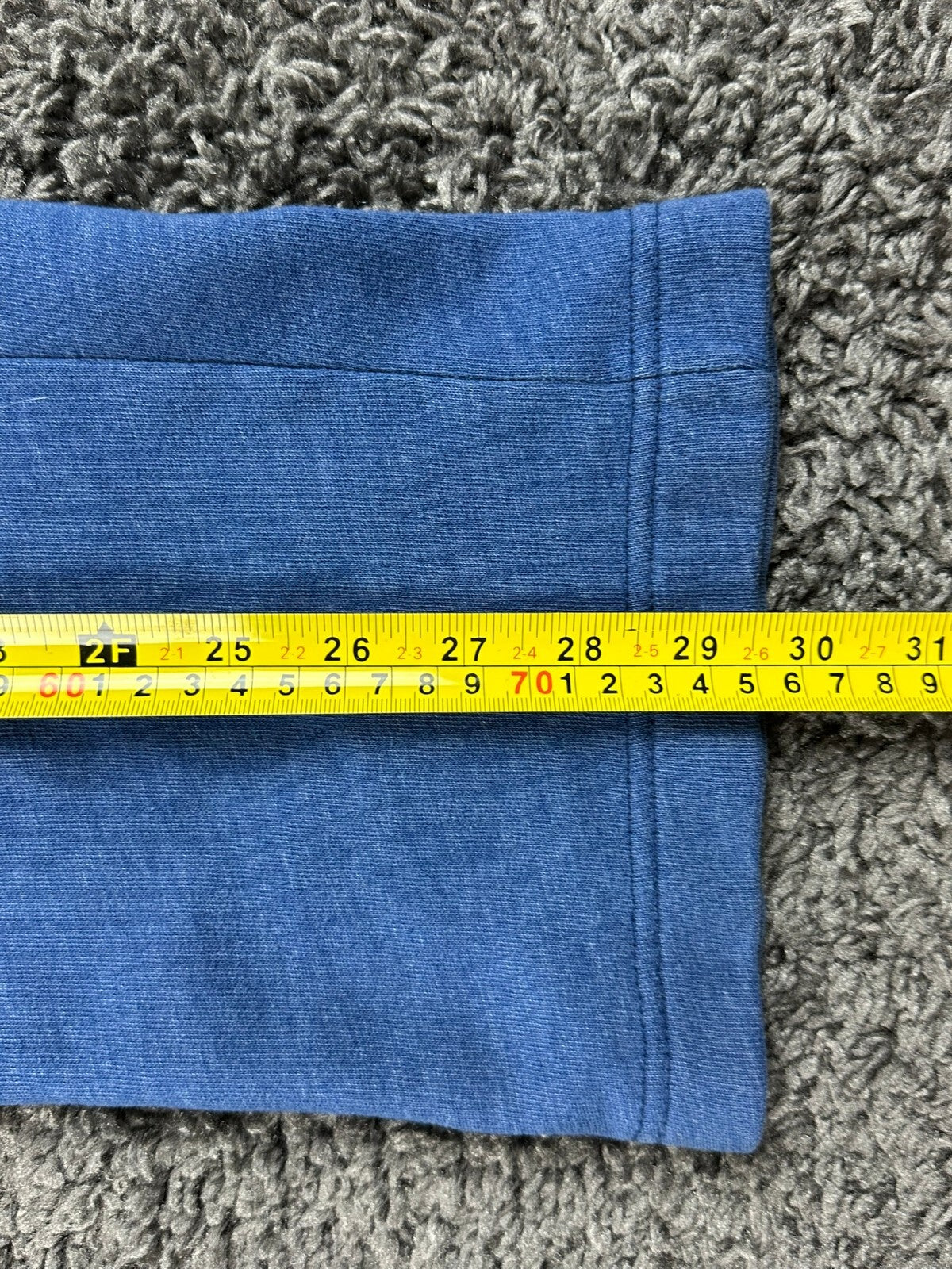 Hollister Mens Blue Straight Leg Fleece Sweatpants Vertical Graphic Logo S