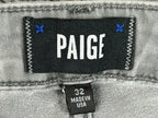 PAIGE Mens 32 Lennox Vintage Grey Sky Slim Fit Denim Jeans USA