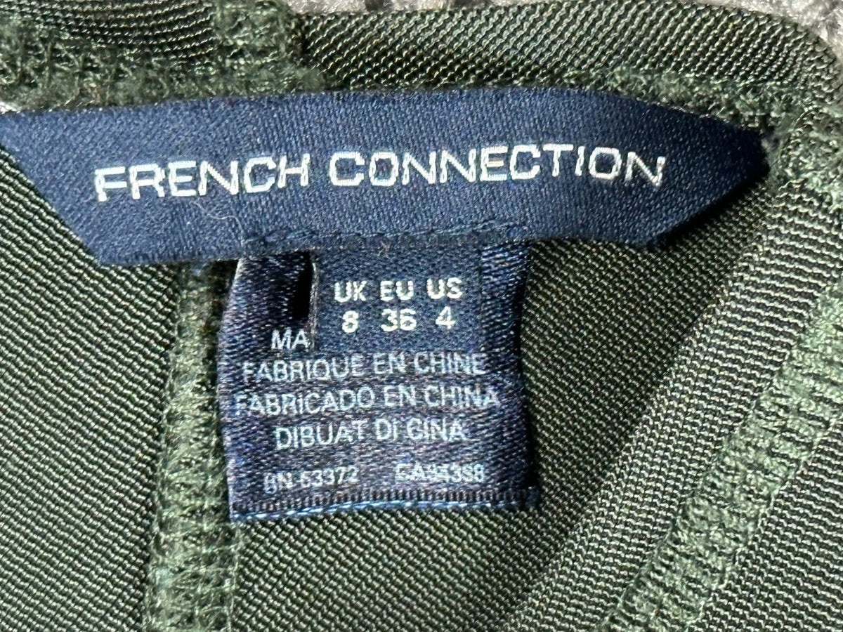 French Connection Women's US 4 Green Monique Stretch Bodycon Bandage Mini Dress