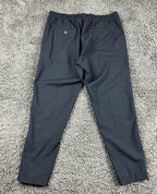 Sandro Paris Men Wool Blend Drawstring Smart Trousers Pants Navy Blue 36 FR 44