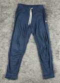 Vuori Womens S Performance Joggers DreamKnit Navy Blue Heather Crop Sweatpants