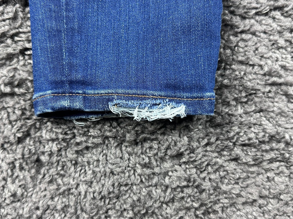 J.Crew Jeans Womens 27 Lookout High Rise Skinny Blue Distressed Hem