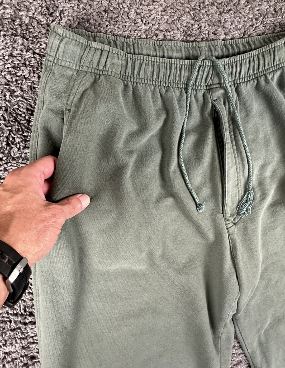 Vintage The Territory Ahead Mens L Green 100% Cotton Jogger Sweatpants