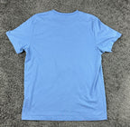Psycho Bunny Mens M Light Blue Pima Cotton Big Logo T-Shirt Size 5 Medium