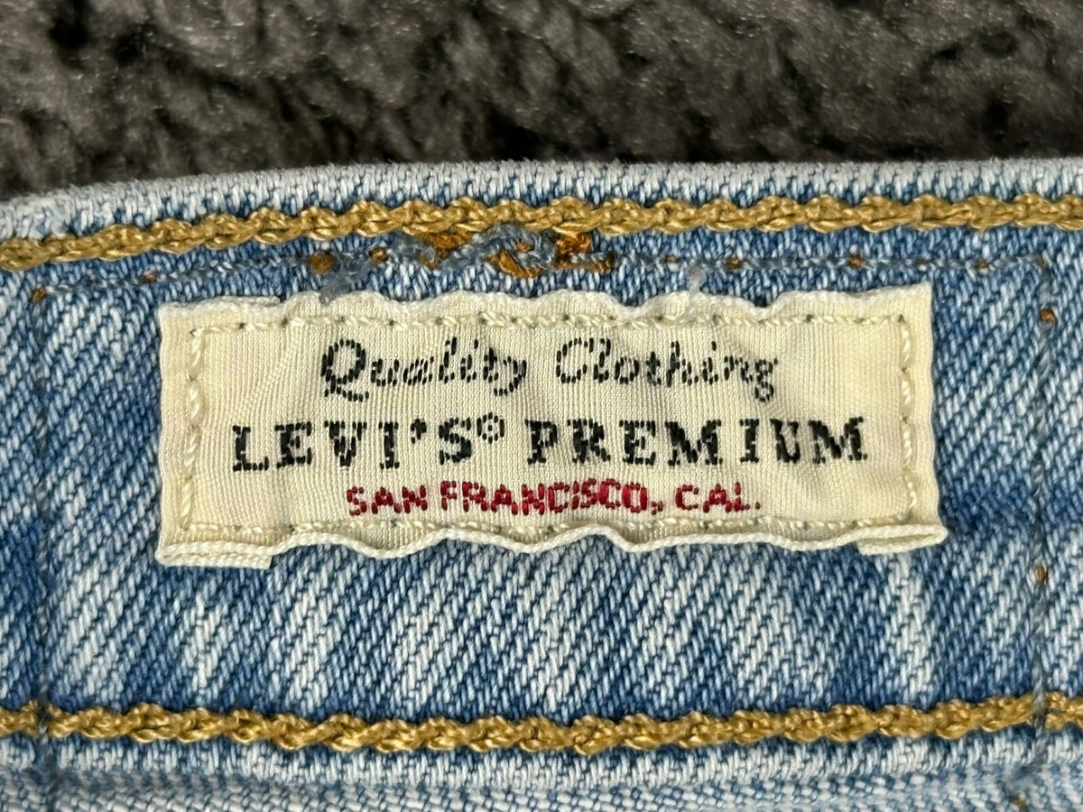 Levi's Premium Womens 24x28 501 S Skinny Jeans Light Wash Button Fly Denim
