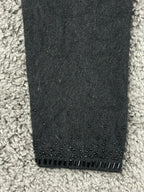 Vintage Valerie Stevens Womens M Black 100% Cashmere Beaded Cardigan Flaw