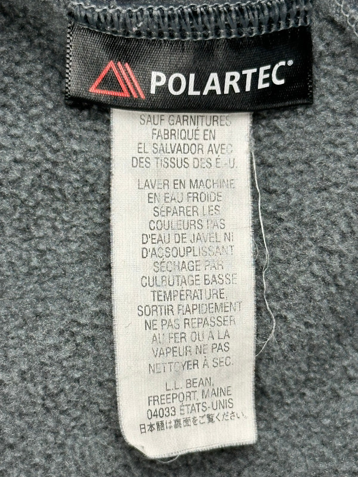 LL Bean Polartec Fleece Jacket Mens Gray Full Zip Pathfinder Havas Edge Sz Large