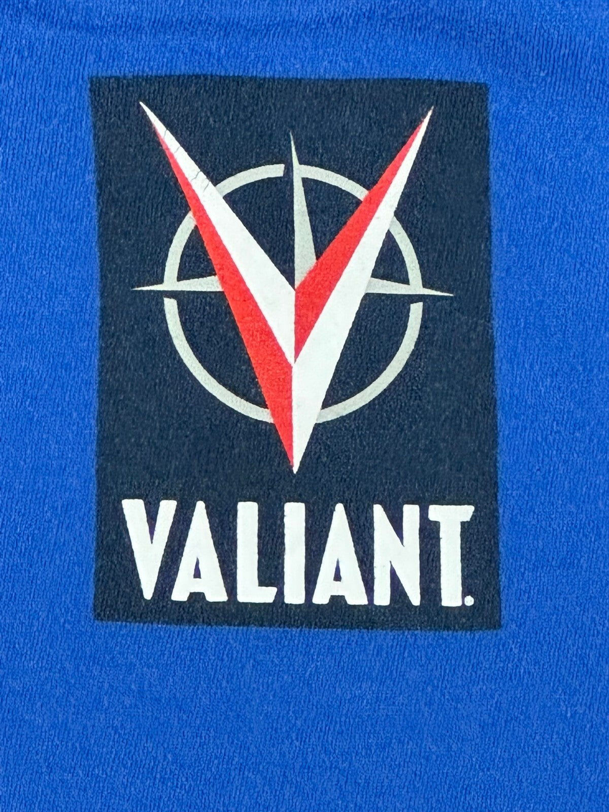 Valiant Comics Bloodshot T-Shirt Mens XL Royal Blue Graphic Superhero Promo Tee