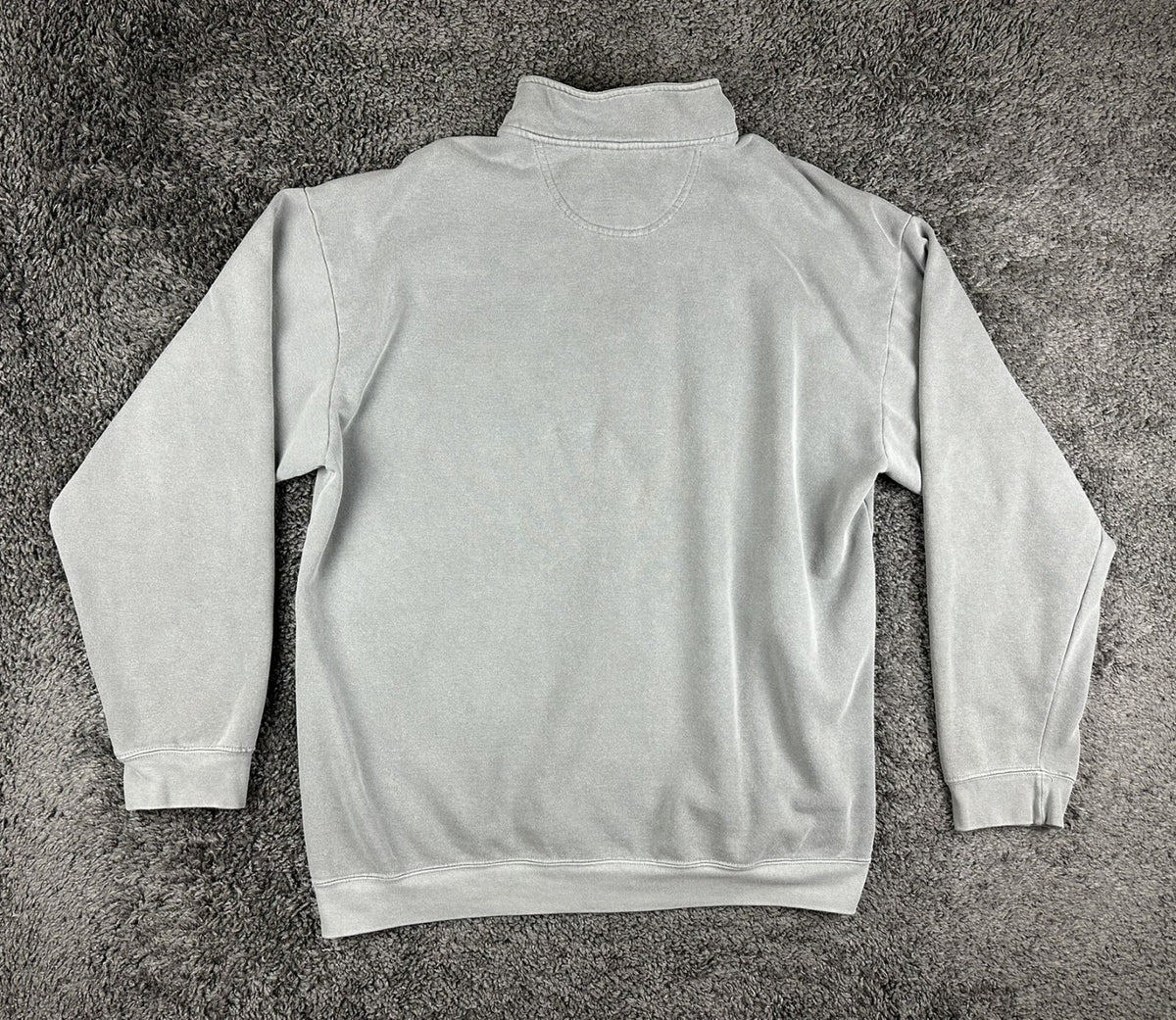 Comfort Colors 1580 Mens 2XL Grey Garment Dyed Quarter Zip Sweatshirt Pullover
